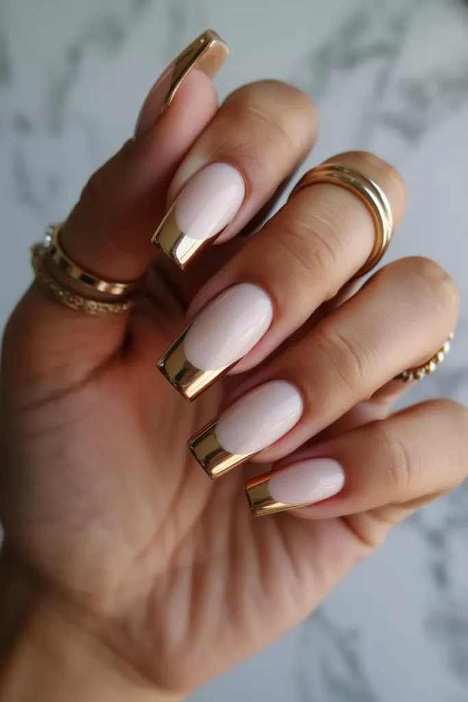 Gold Chrome Tips with Matte Base