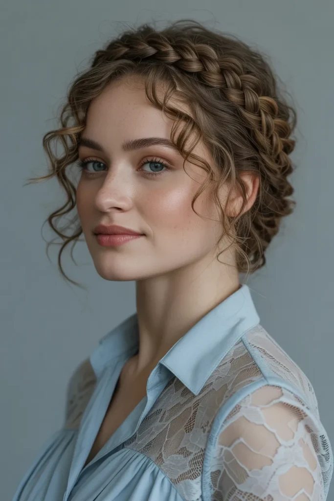 Halo Braid with Loose Curls