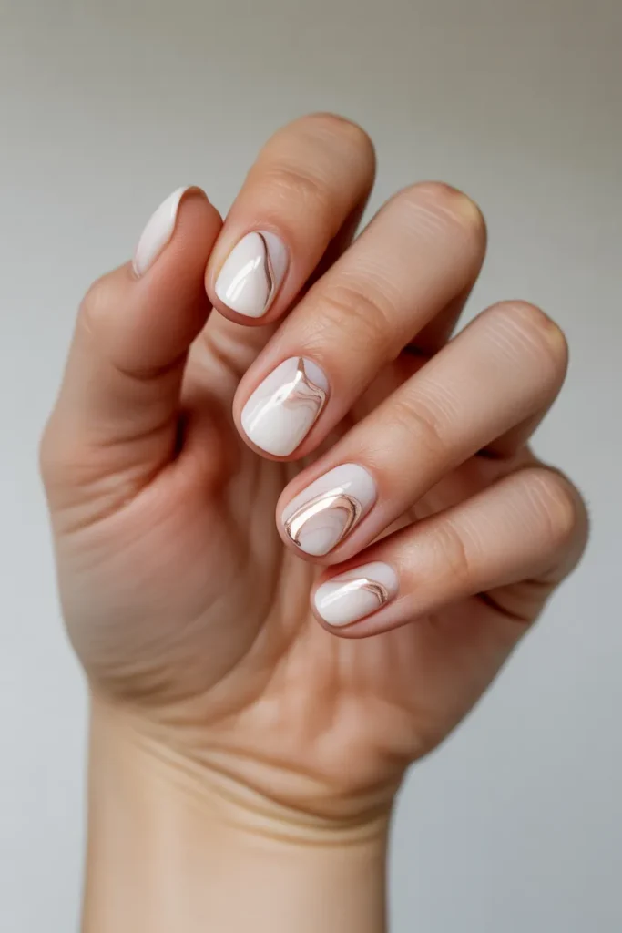 Ivory Cateyes with Rose Gold Marble