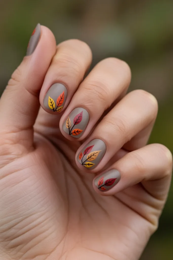 Leaf Imprint Nails