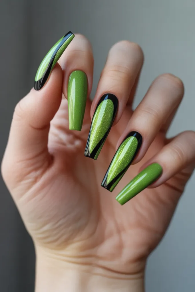 Lime Green Cateyes with Black Detailing