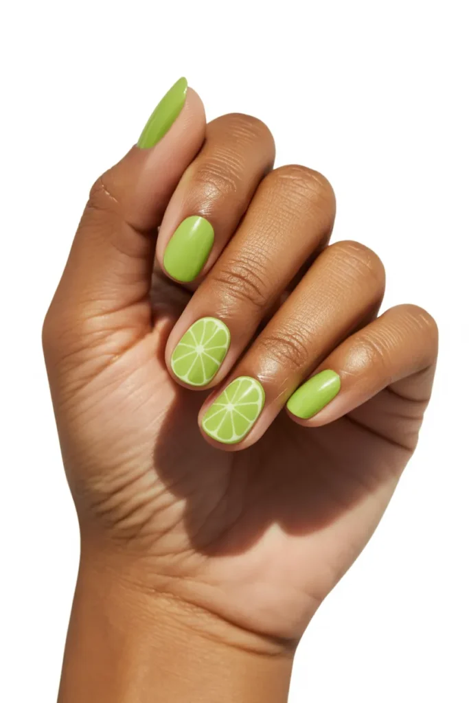 Lime Twist Nails