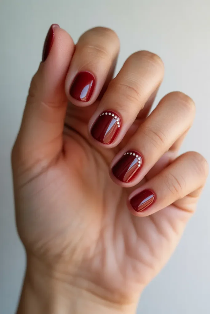 Maroon Cateyes with Dotted Detailing