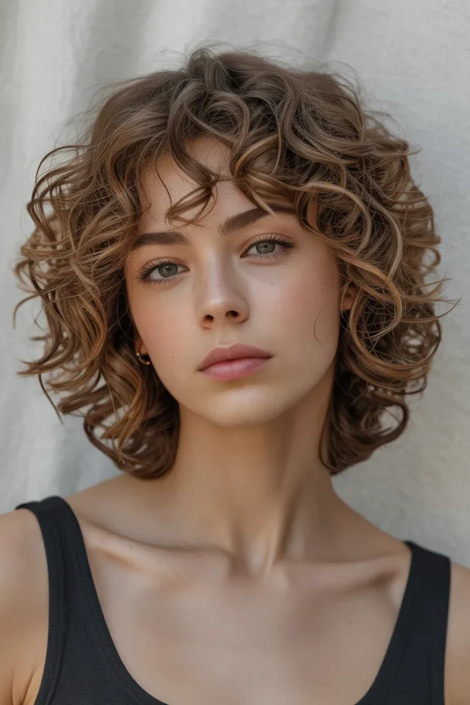 Medium Curly Cut with Balanced Shape