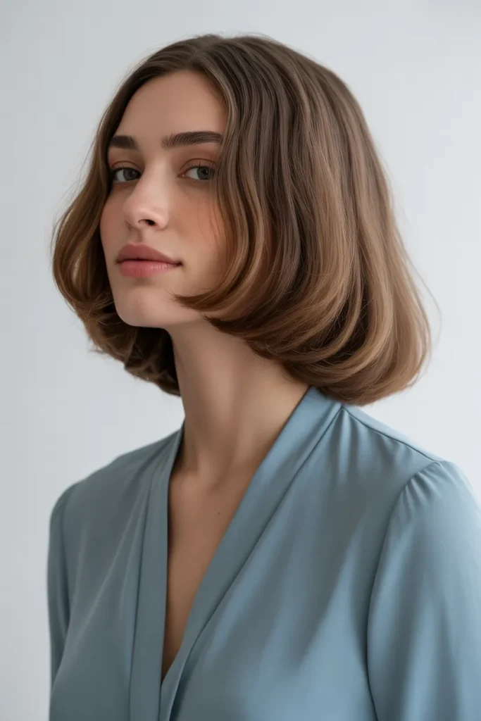 Medium Cut with Center Part and Layers