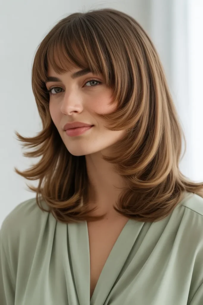 Medium Cut with Side-Swept Bangs