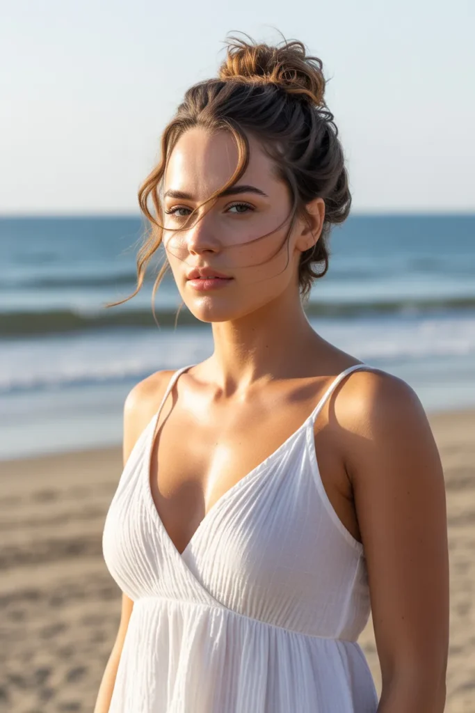 Messy Bun with Face-Softening Pieces