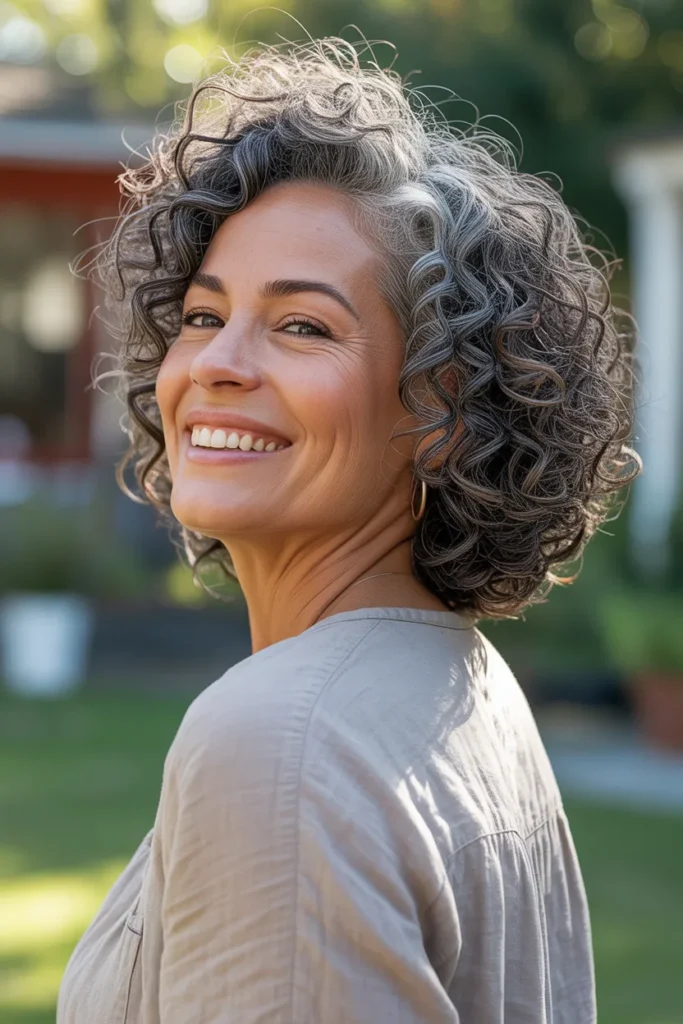 Natural Curly Gray Blend