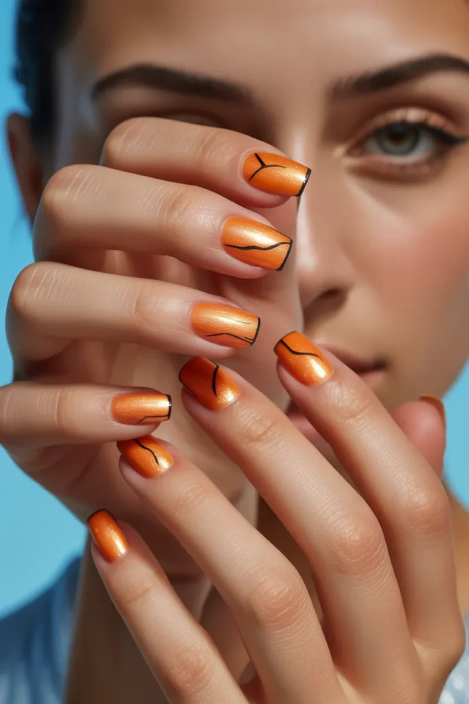 Orange Cateyes with Black Accents