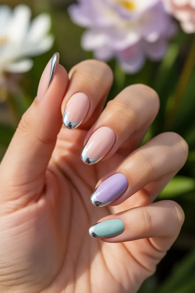 Pastel Chrome Tips