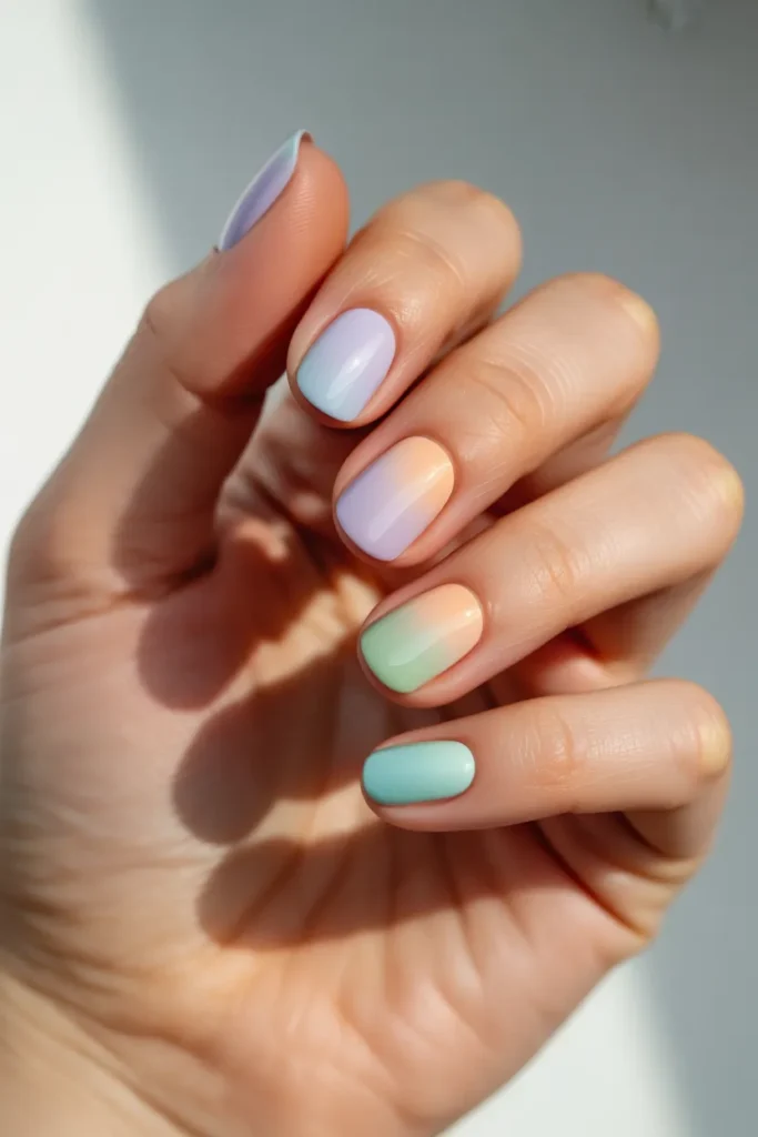 Pastel Ombre Nails