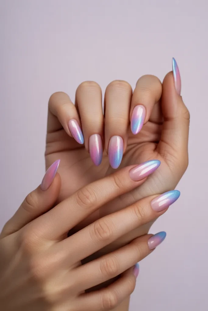 Pink and Blue Cateyes Ombre