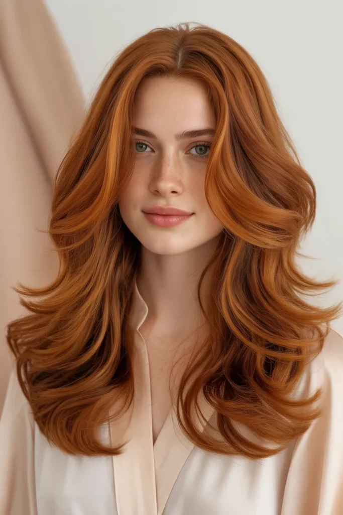 Rich Copper on Layered Lengths hairstyles