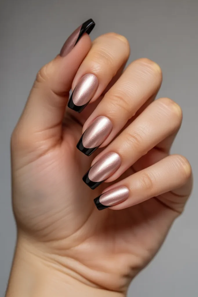 Rose Gold Cateyes with Black Tips