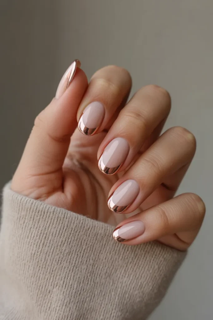 Rose Gold Chrome Tips
