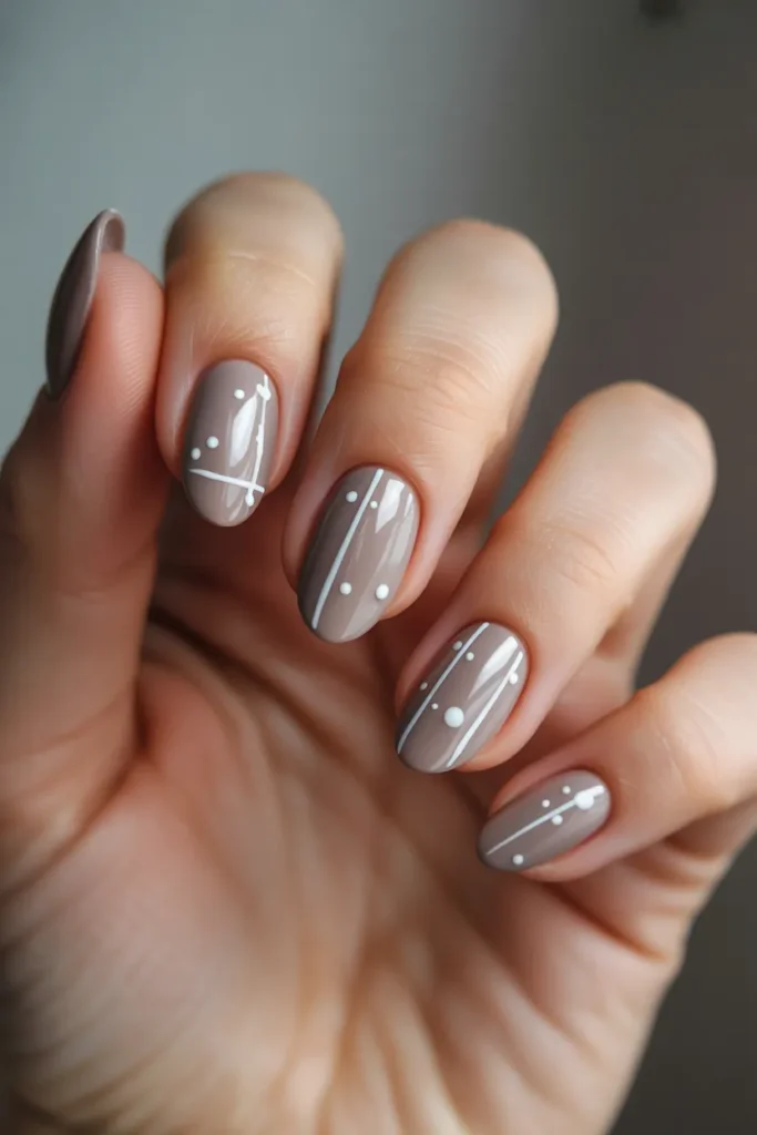 Rustic Taupe with White Accents