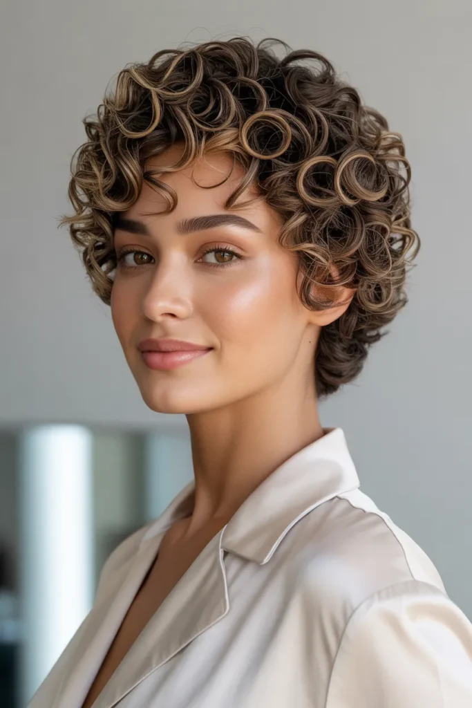 Sculpted Short Curly Cut
