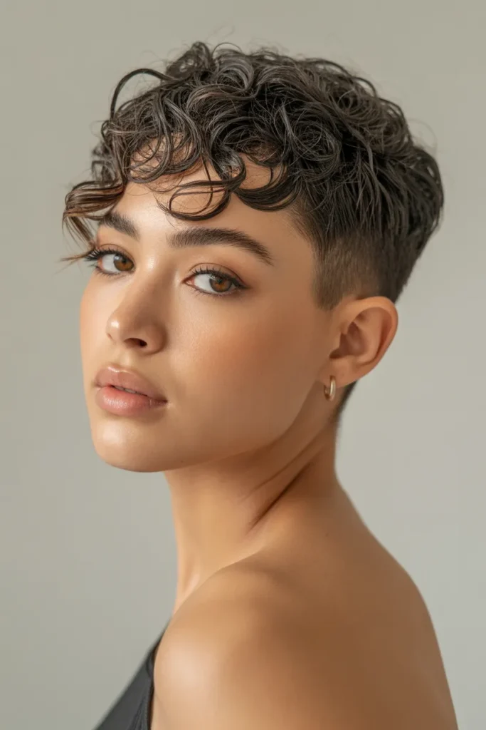 Short Curly Crop with Natural Texture