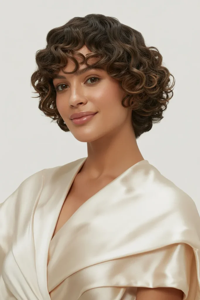 Short Curly Cut with Clean Crown Shape