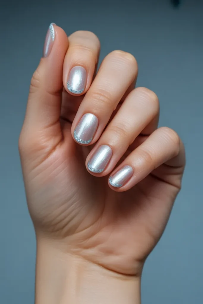 Silver Cateyes with Frosted Blue Accents