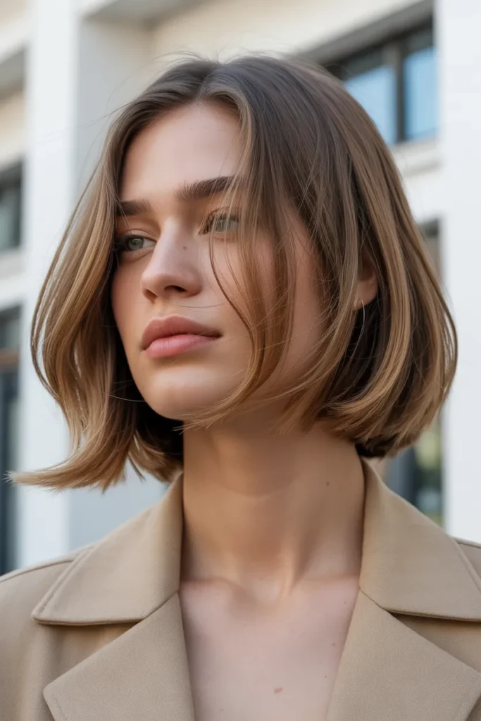 Soft Layered Lob with Side Sweep