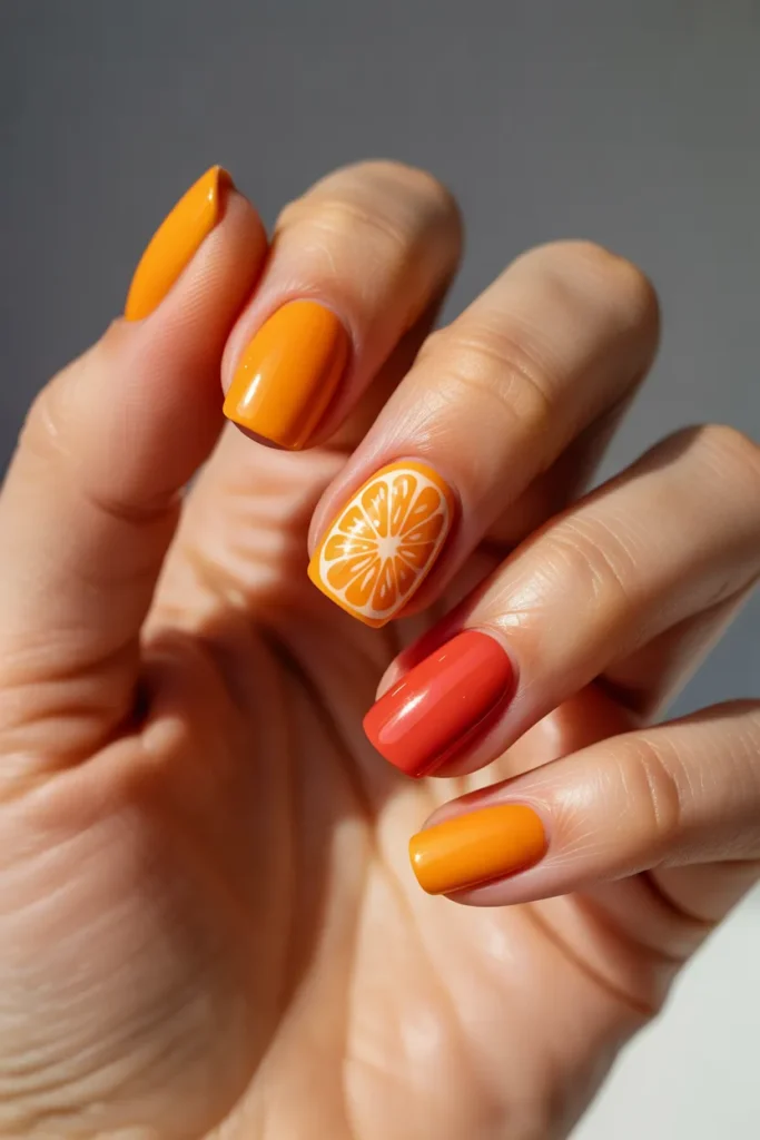 Tangerine Dream Nails
