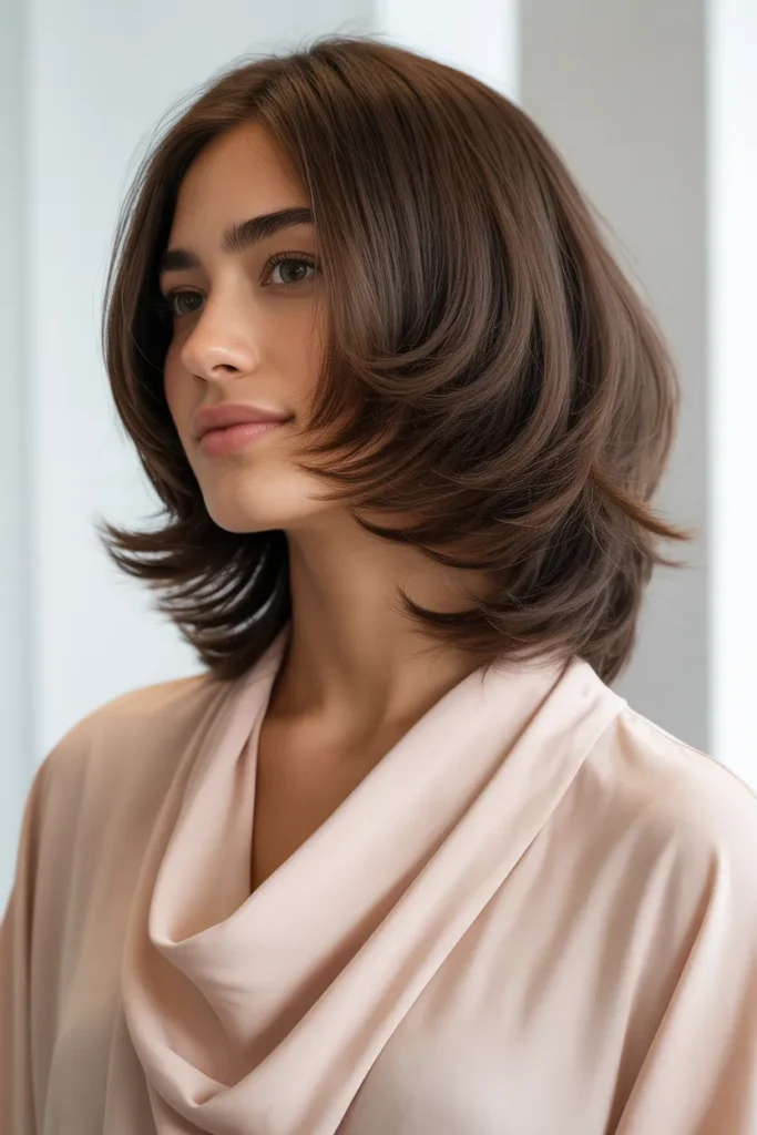 Textured A-Line Medium Cut