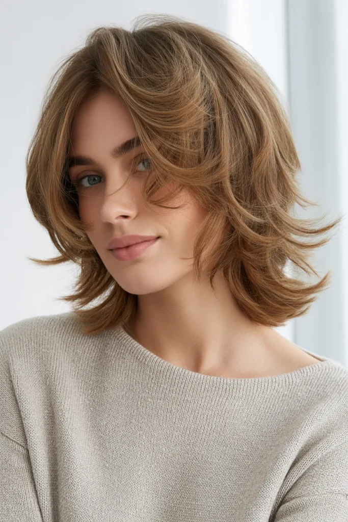 Tousled Layered Medium Cut
