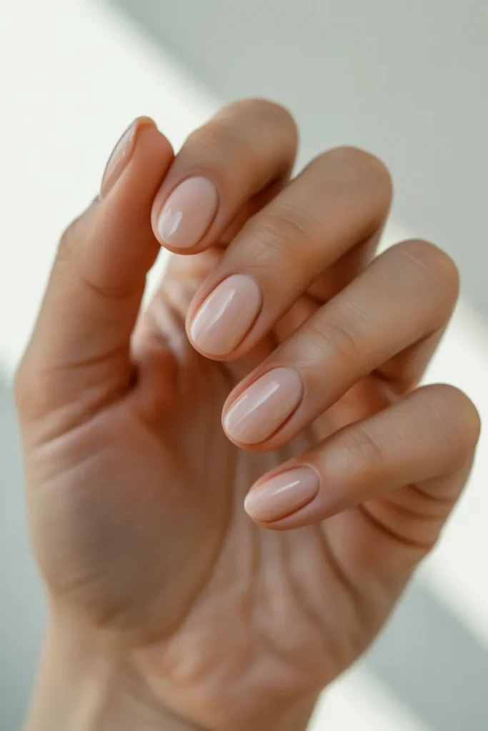 Classic Nude Oval Nails