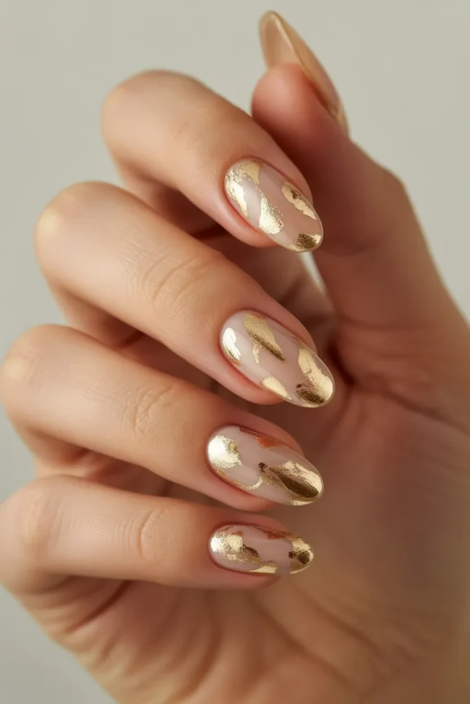 Champagne Gold Foil on Soft Nude