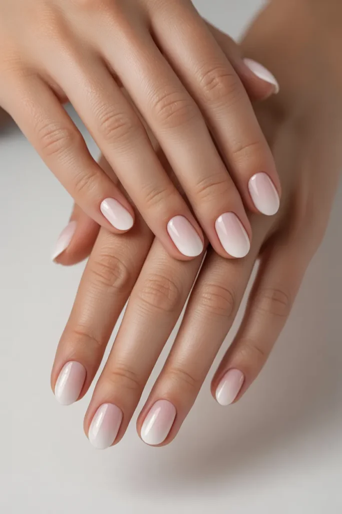 Soft Pink and White Ombre