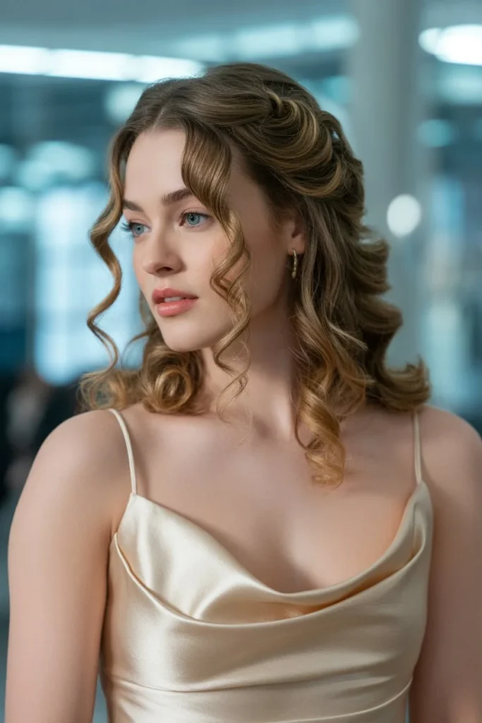 Half-Up, Half-Down with Curls