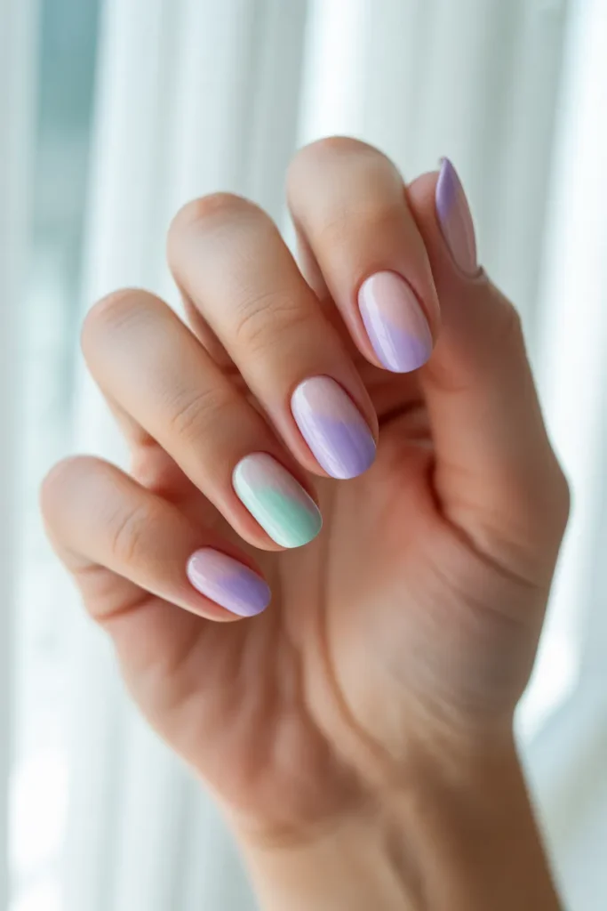 Pastel Ombre Nails