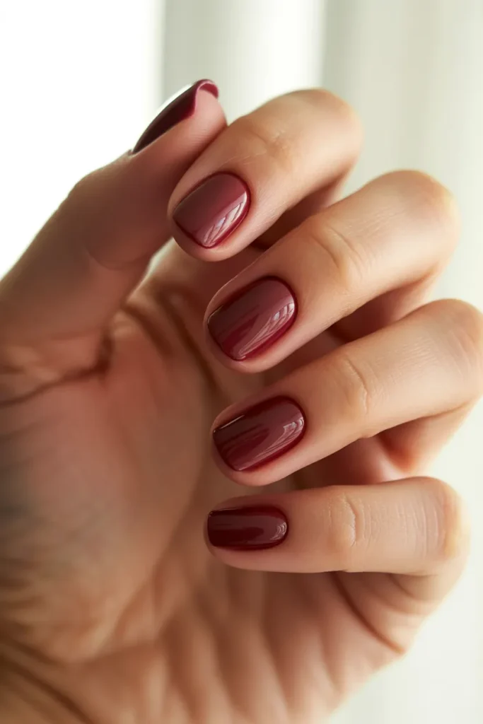 Raspberry Satin Nails