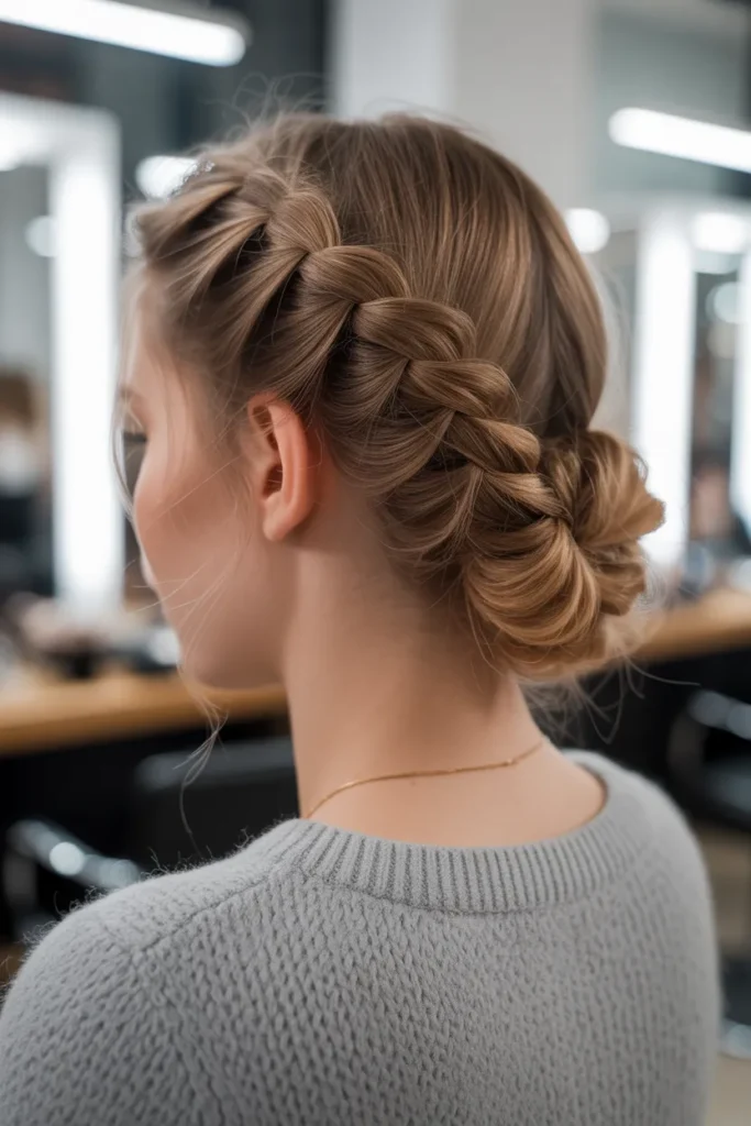 Twisted Rope Braid Half Up