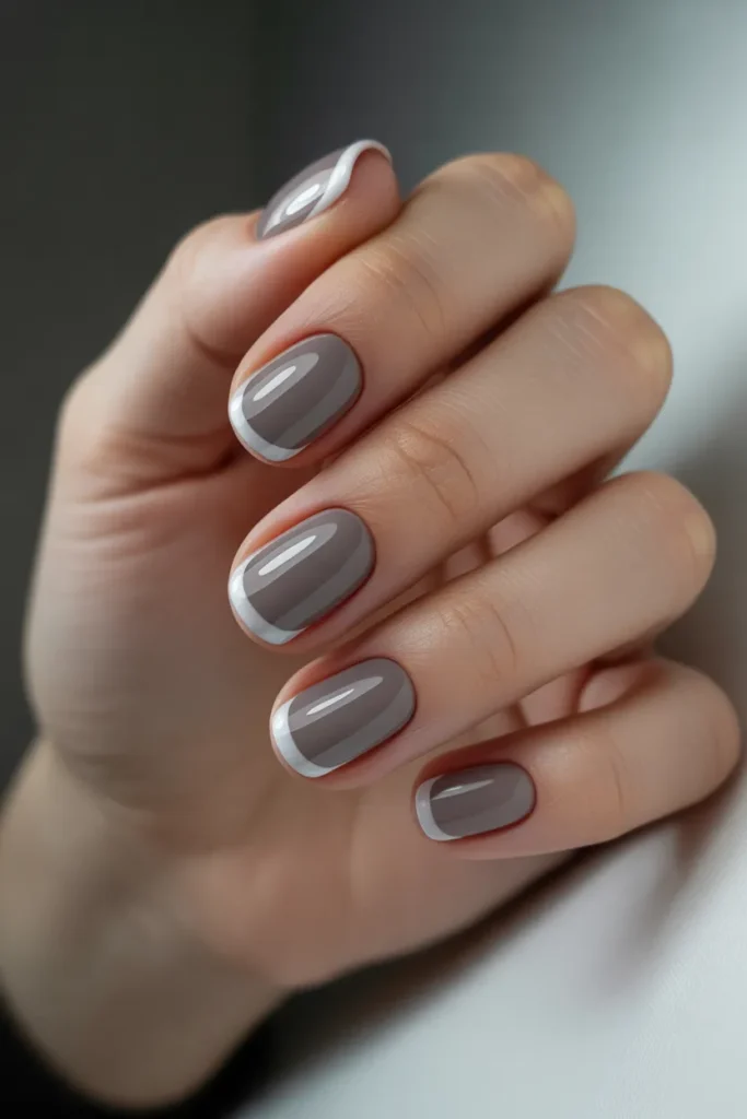 Cool Taupe Base with Soft Gray Tips