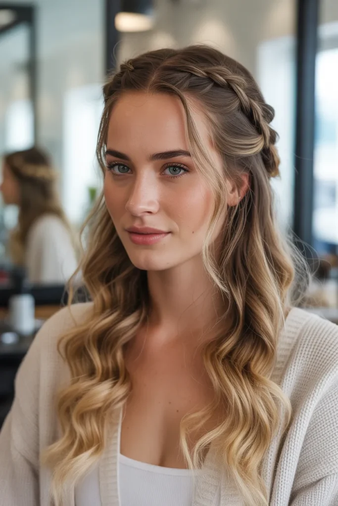 Boho Braided Half Up