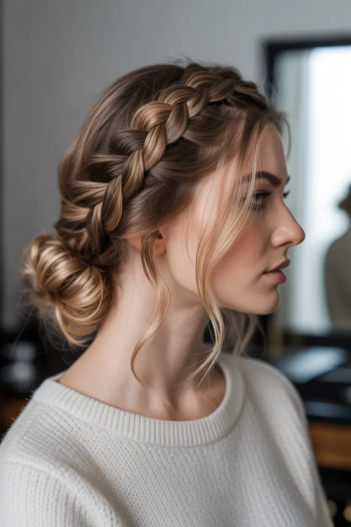 Braided Halo Half Up