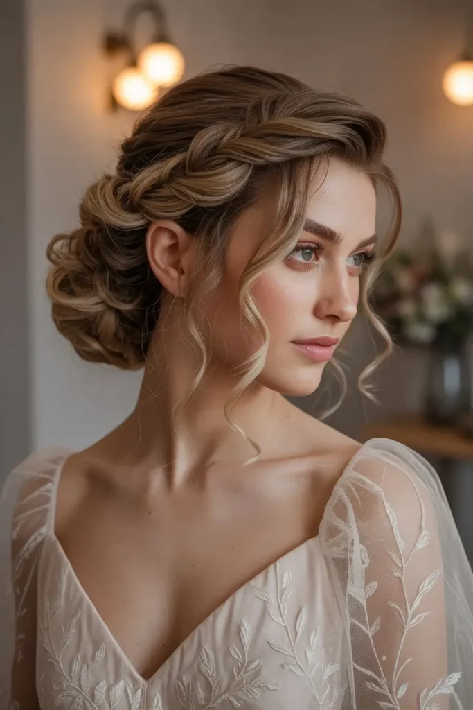 Romantic Twisted Half-Updo