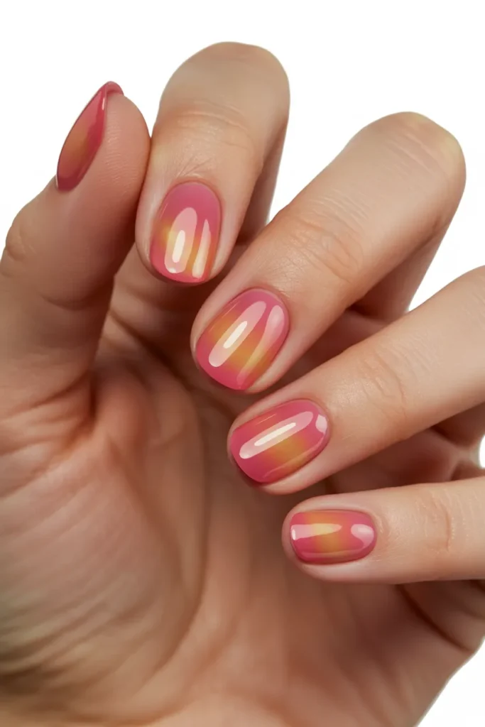 Soft Berry Jelly Nails