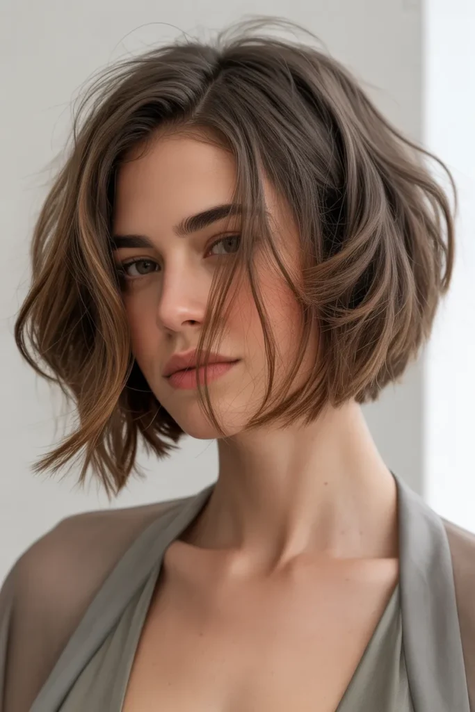 The Textured Bob with Side Part