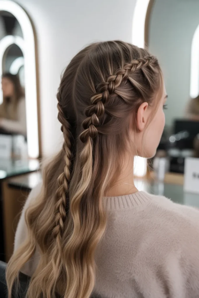 Knotted Braided Half Up