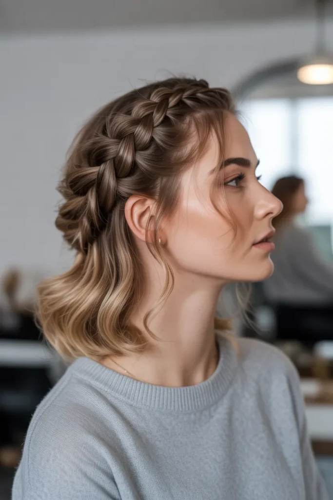Dutch Braided Half Up