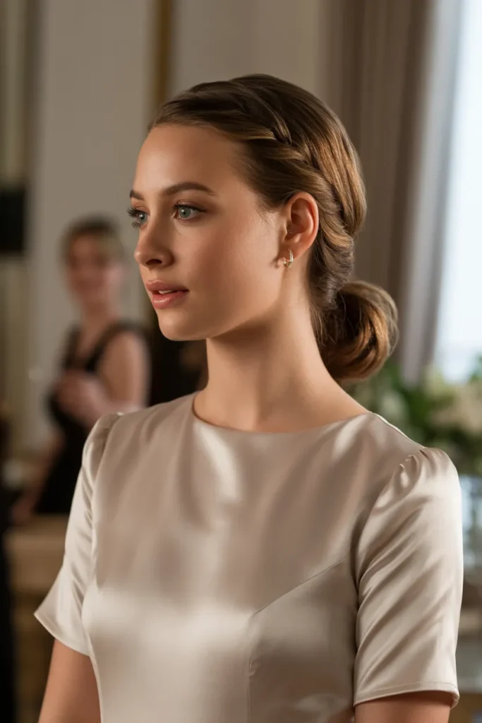 Low Ponytail with Twists