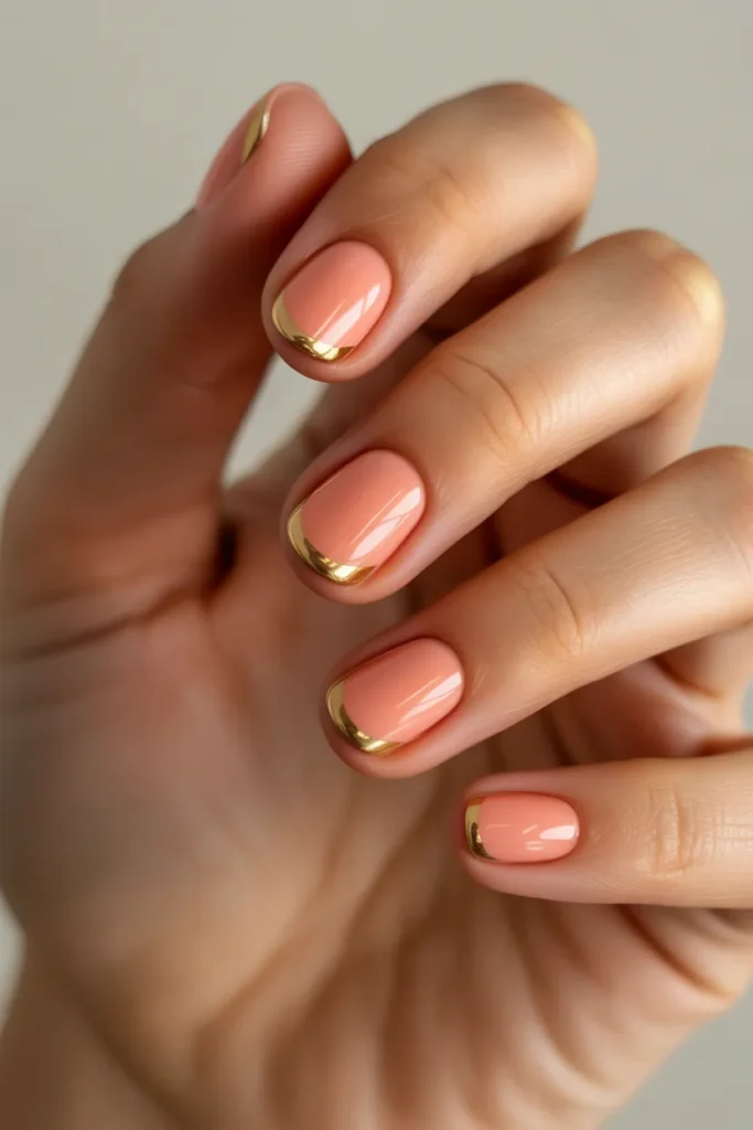 Soft Coral Base with Gold Accents