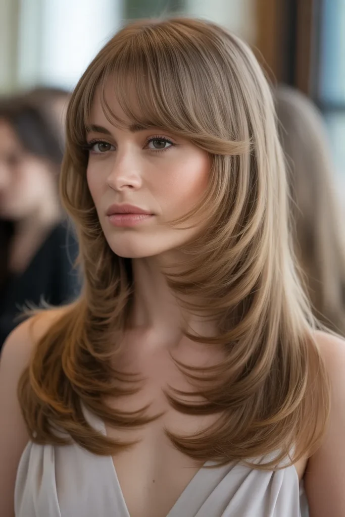 Layered Butterfly with Side Bangs