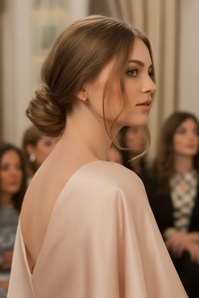 Loose Chignon with Tendrils