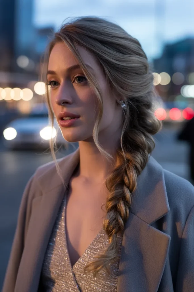 Side-Swept Twisted Hair