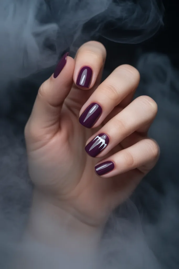 Dark Purple with Vampire Fangs