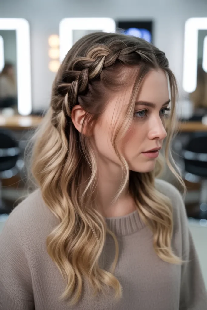 Infinity Braid Half Up